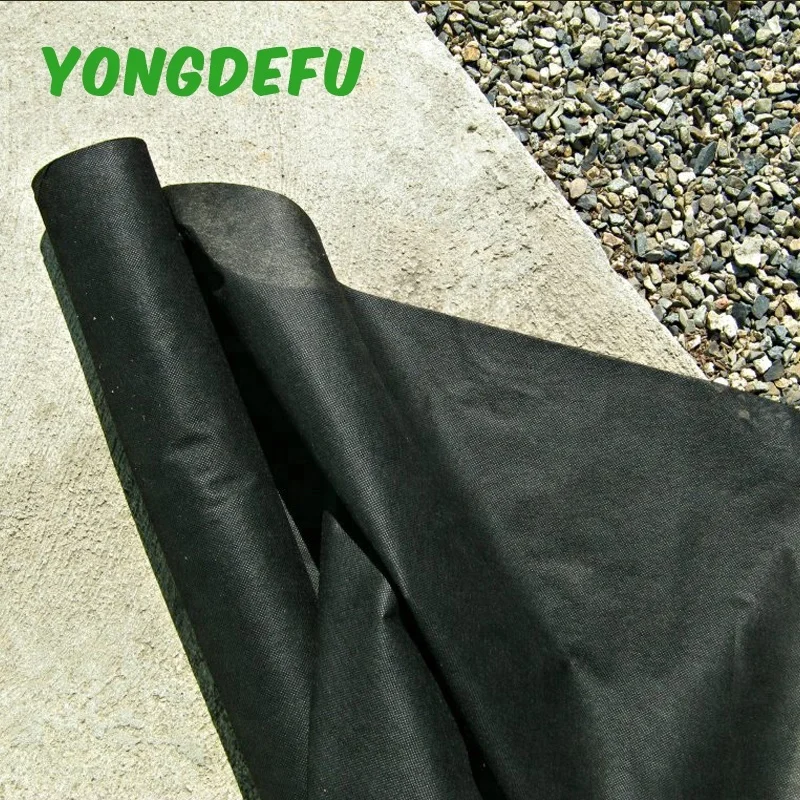 UV stabilized black PP spunbonded non-woven ground cover landscape fabric anti grass cloth