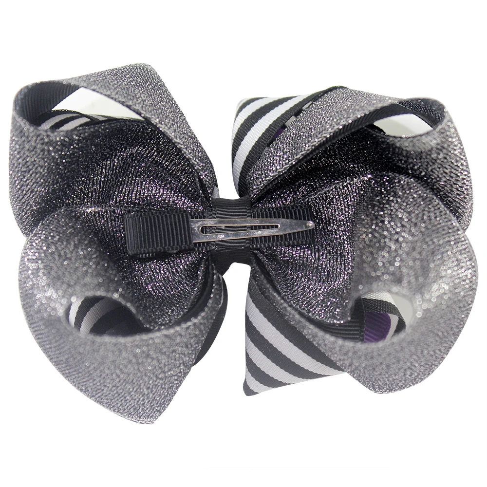 boutique hair bows glitter fabric bows 4 inch hair bows made by ribbon with clip