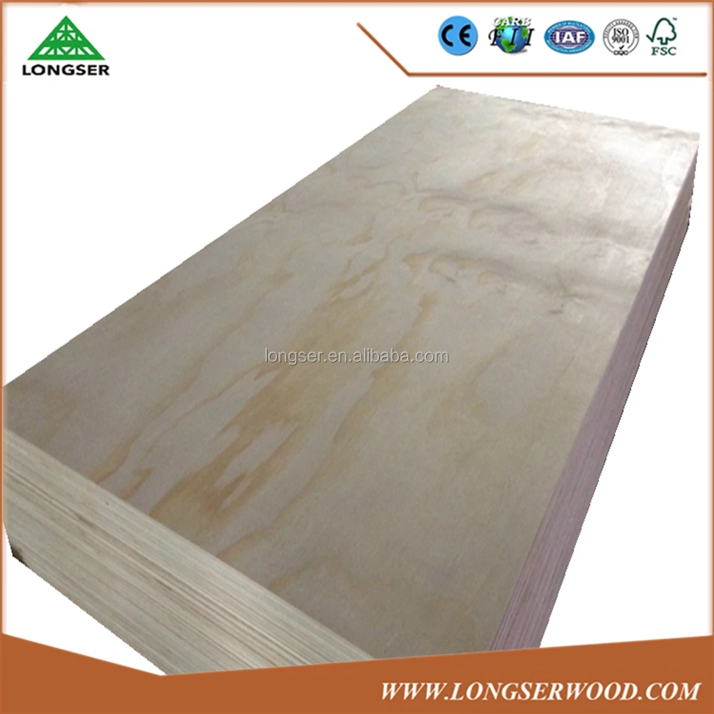 12mm/15mm/18mm Pine wood veneer plywood sheets for Russian Market