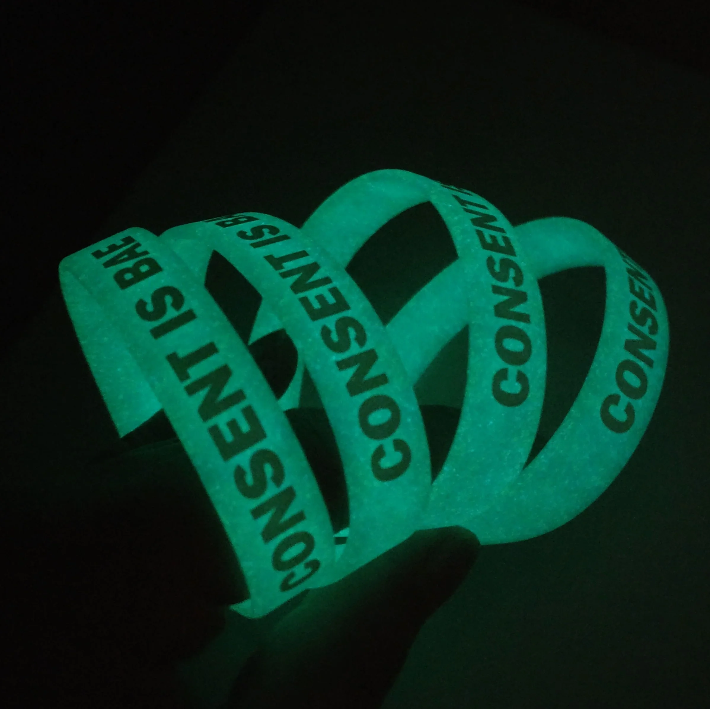 Glow in the Dark Bracelet/glow Silicone Bracelet/silicone Fluorescent Bracelet