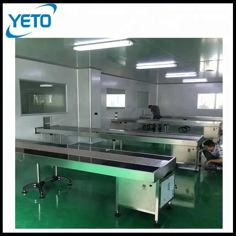 customized high quality automatic stainless steel flat product conveyor belt PVC PU Transfer Conveyor table