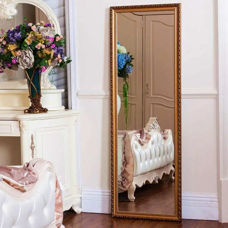 Floor standing mirror wooden framed full length mirror