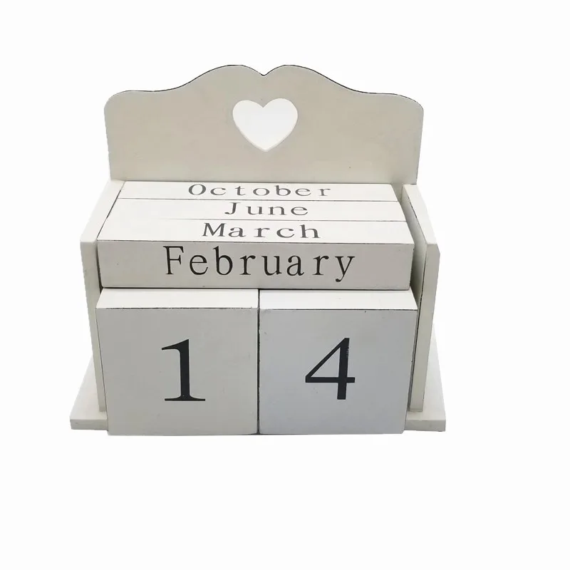
Month Date Display Home Office Wooden Calendar Decoration Luxury Wooden Perpetual Calendar 