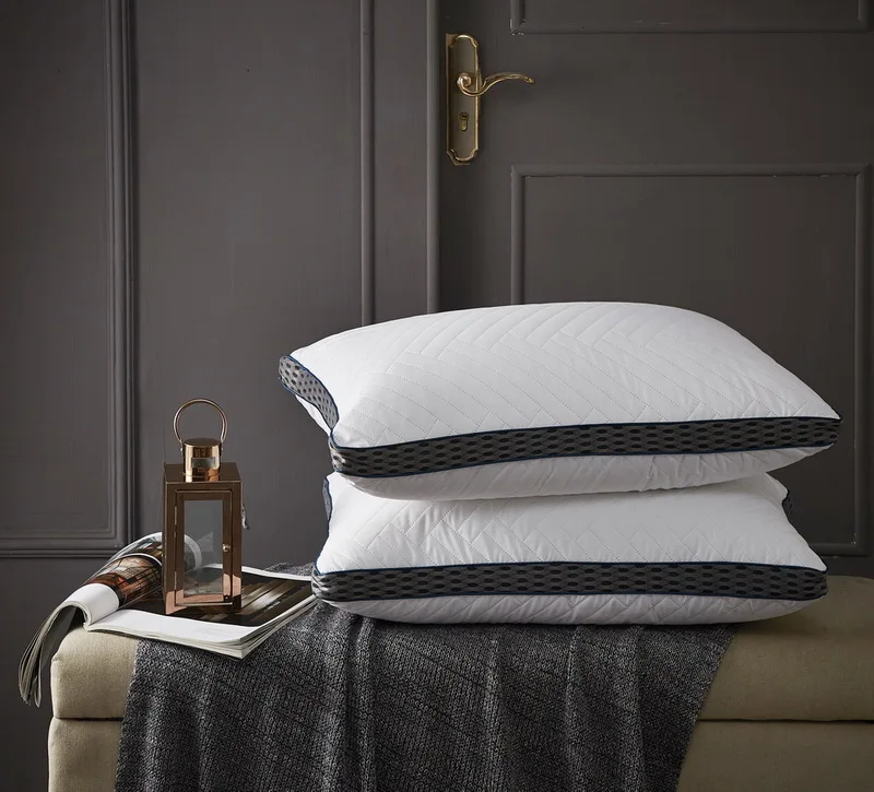 
Healthy and air permeable 100% cotton ultrasonic quilting spring pillow 