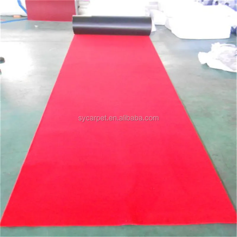 red carpet with pvc rubber backing for outdoor use