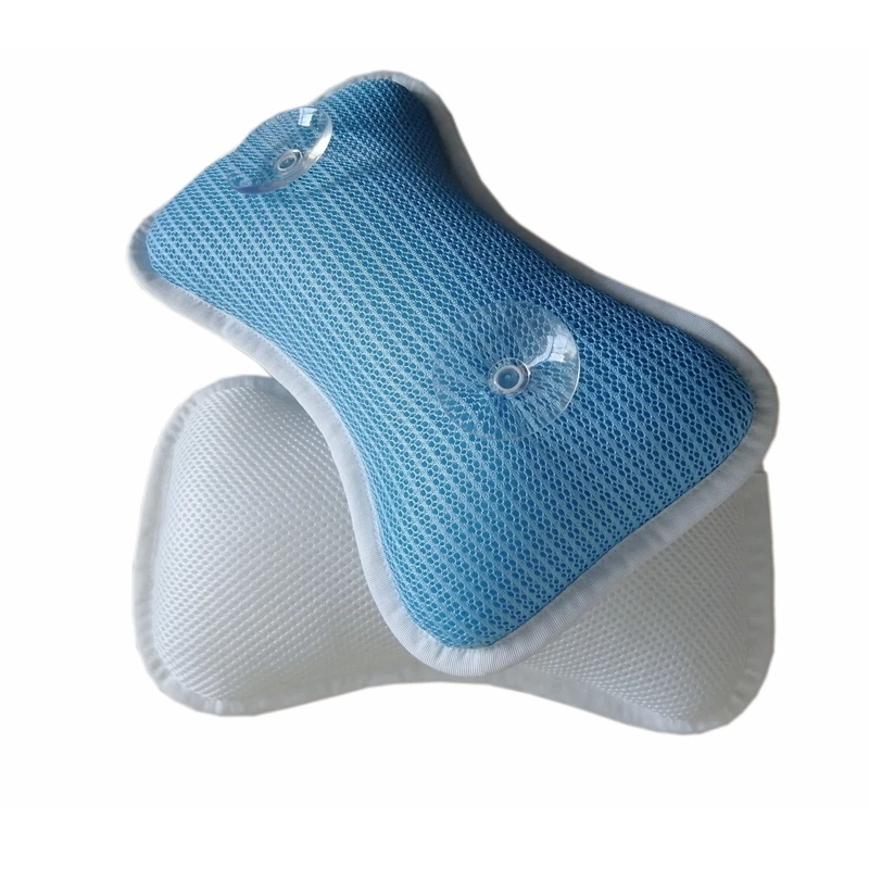3D mesh material bath pillow with suction cup