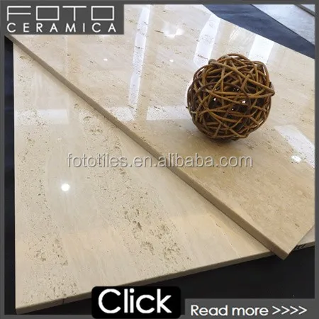 Noce Veincut UnFilled Polished Travertine Design Porcelain Tile 600x1200mm