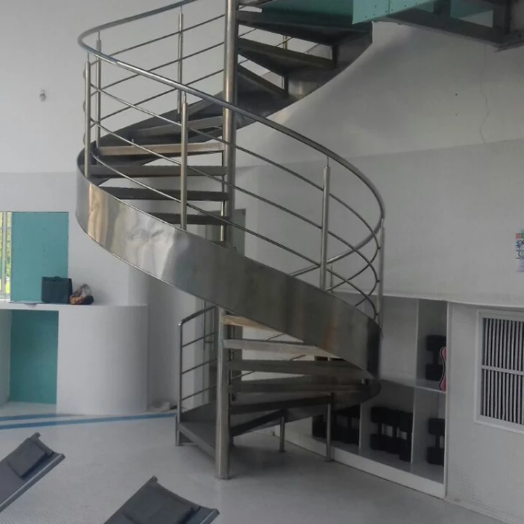 Outdoor galvanized steel stairs design metal  steps staircase treads exterior stair railing design