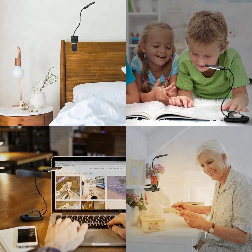 
LED Book Light with 9-Level Warm/Cool White Brightness Eye Care Lamp with Power Indicator Perfect for Bookworms & Kids 