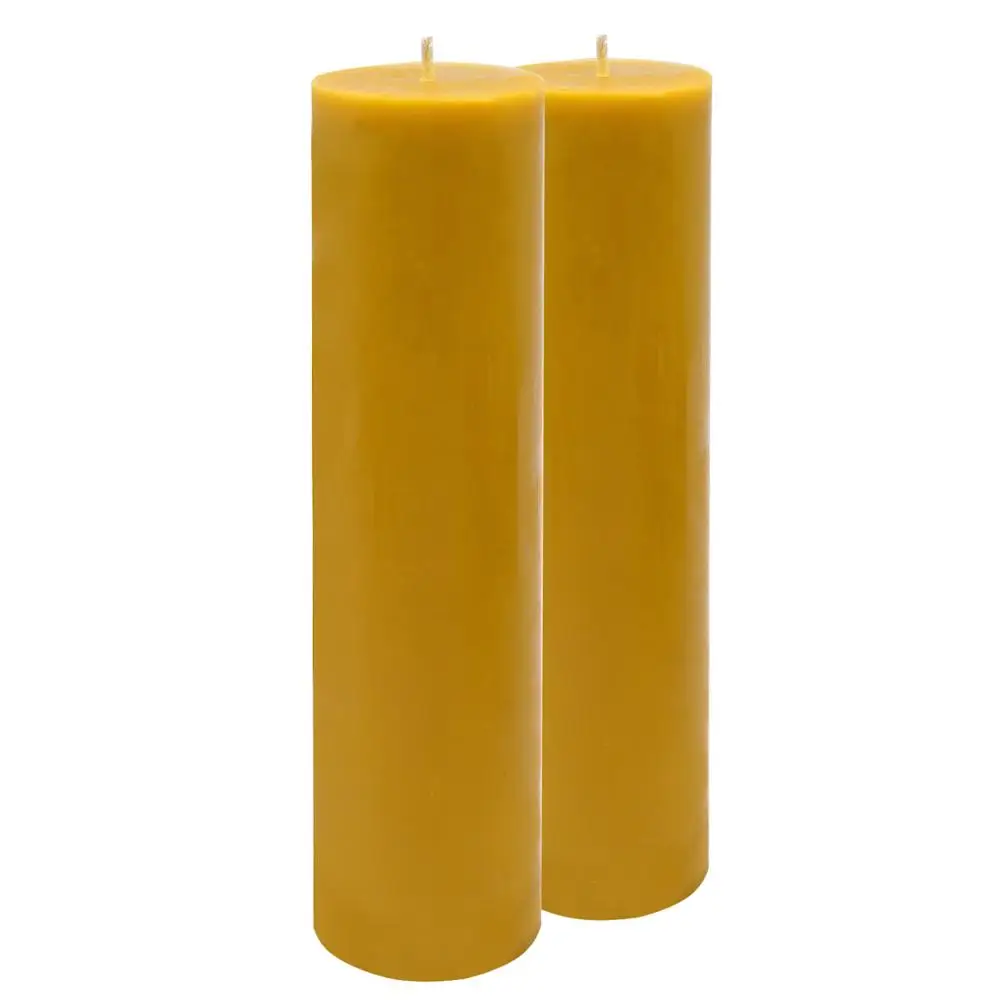 
100% pure natural beeswax pillar candle 