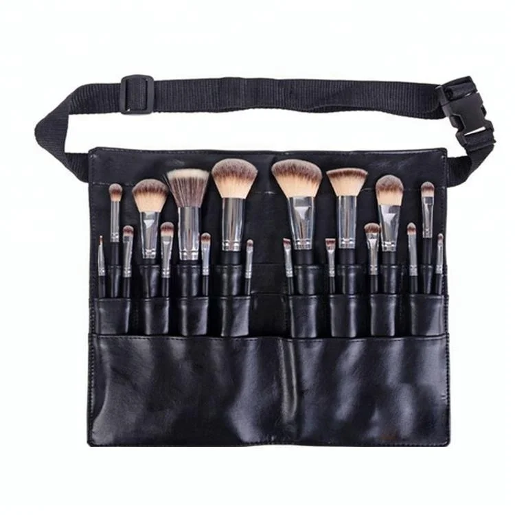 
 Набор кистей для макияжа с забавным ремнем, складной фартук, кожаная сумочка, 18 шт.  