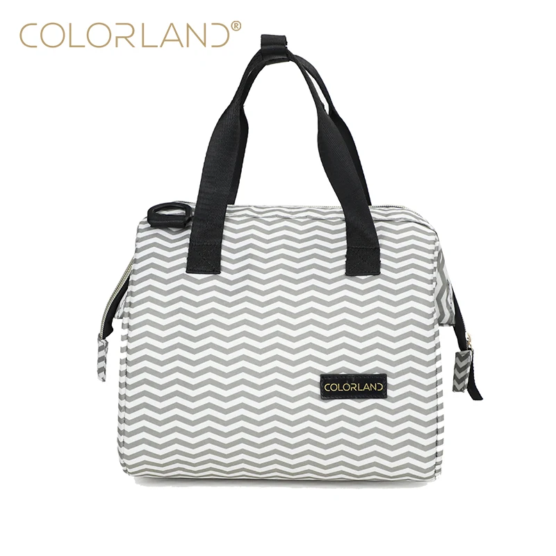 Colorland High Quality Insulated Waterproof Men Gray Cooler Lunch Bag