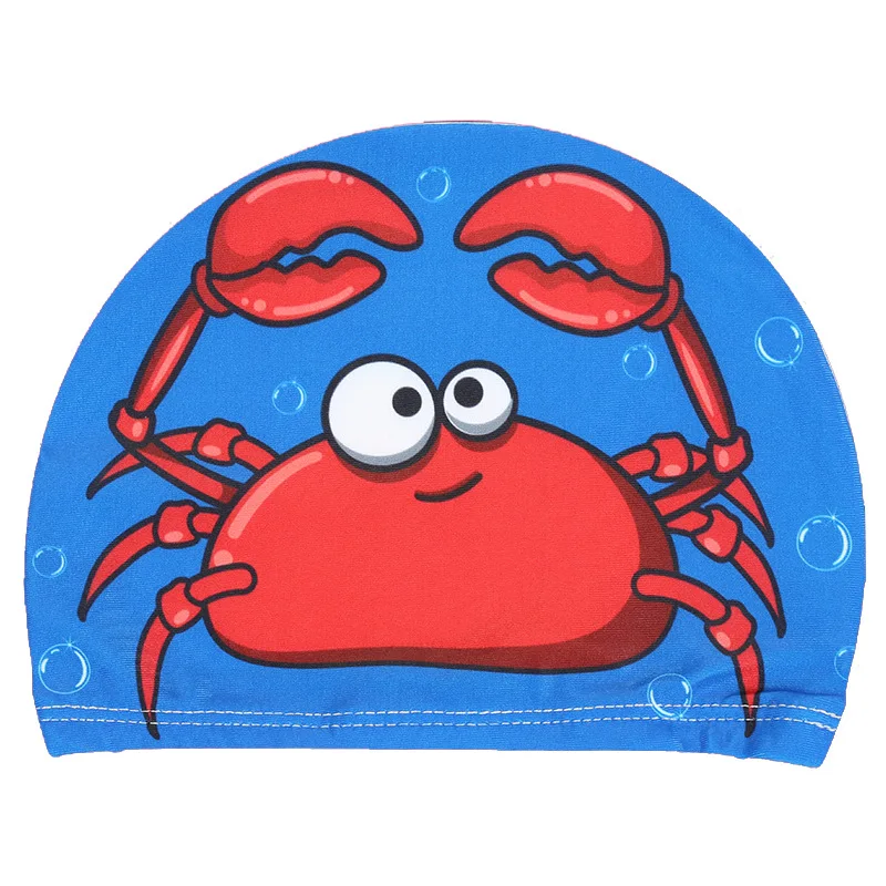 
Waterpoof free size cartoon swim caps kids sports pool 