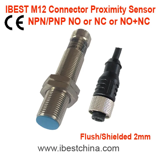 M12 Connector NPN/PNP NO+NC Output Inductive Proximity Sensor Switch 5V/12V/24VDC/AC110V/220V Metal Detector IP67 (IBEST)