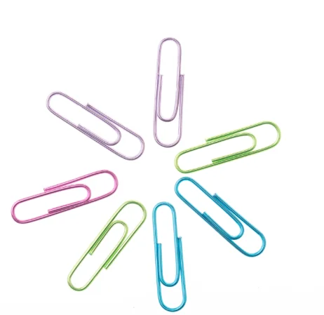 25mm colorful pvc plastic paper clip with high quality