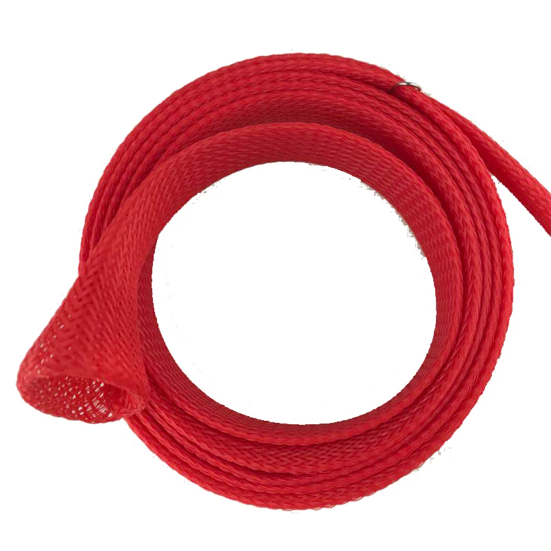 
High Temperature 76mm insulation self closing braided sleeving,PET expandable braided sleeving home depot 