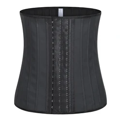 Waist Trainer 25 Steel Boned Latex Cincher Underbust Corset Private Label Waist Trimmer for Women Weight Loss Belt shapes faja