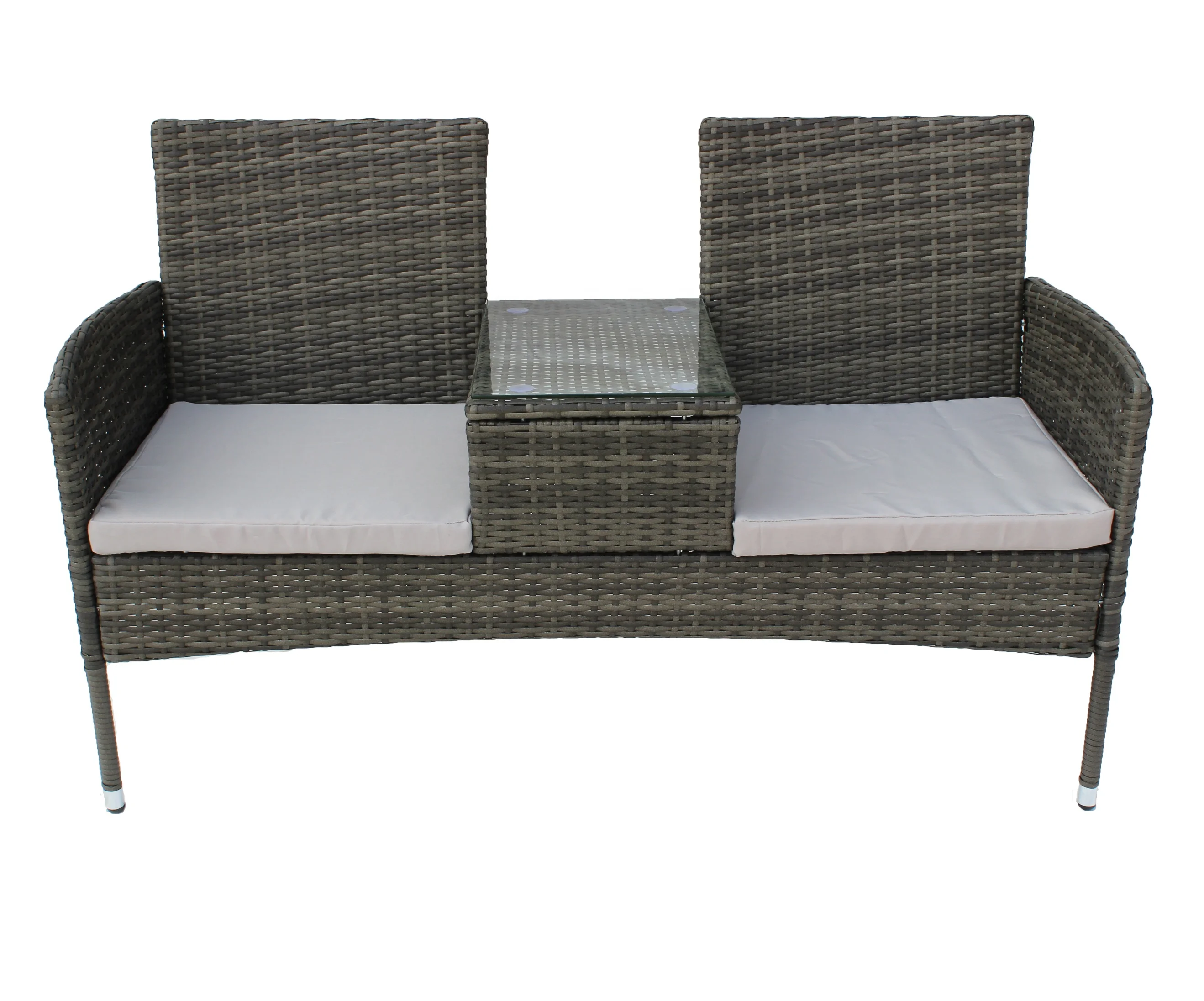 Garden furniture set techno rattan GARDEN ARMCHAIR SET black 3 pcs