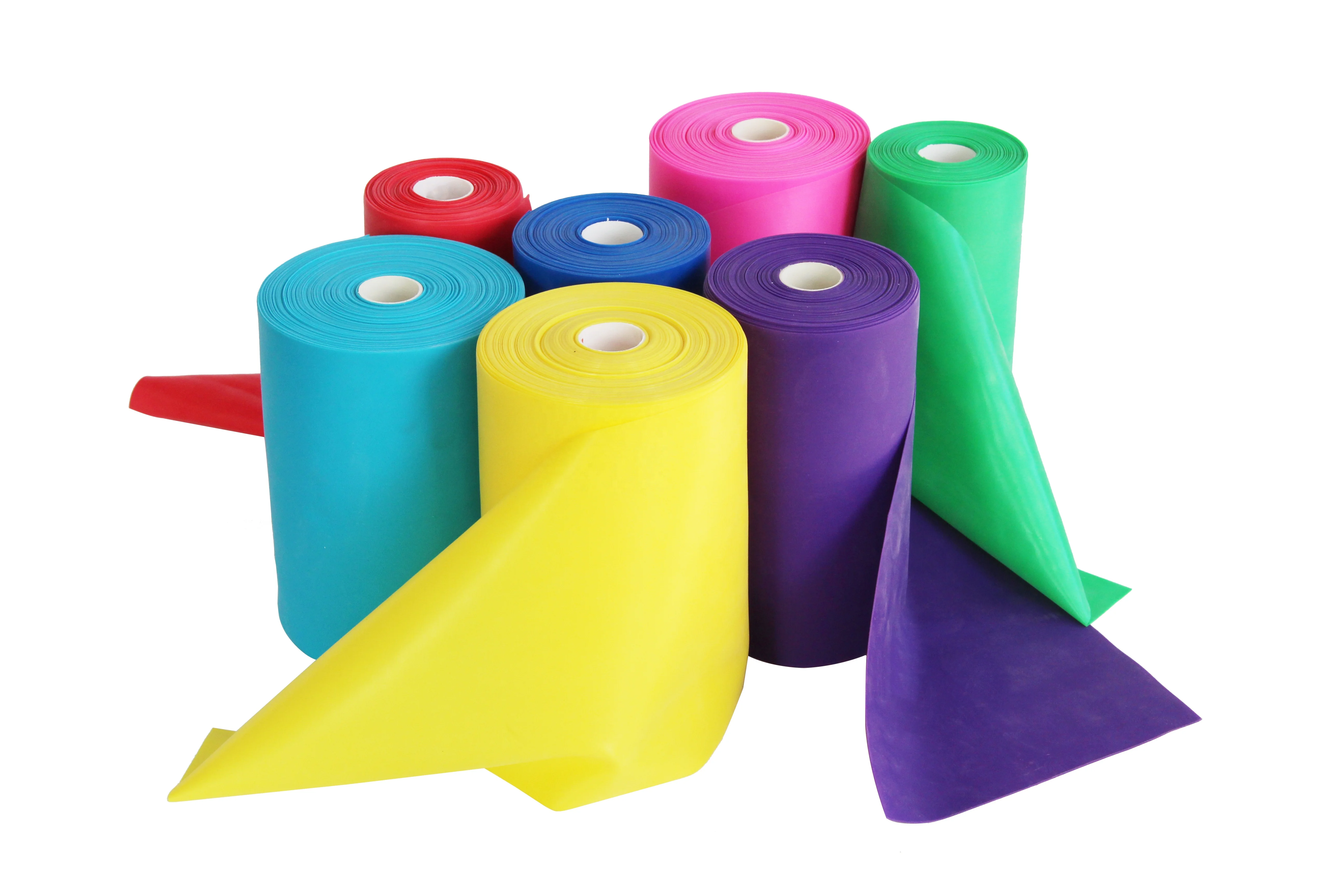 10m /20m Custom logo Non-Latex Yoga Elastic Bands  Strength Training Yoga Belt  Therapy Bulk 50 Yards Therabands