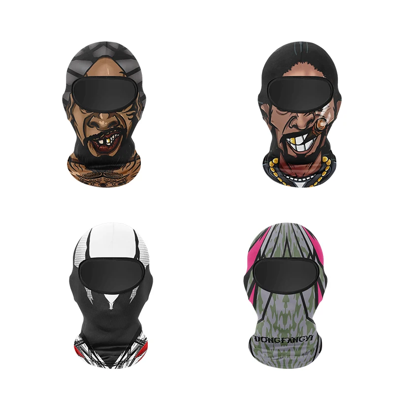 Factory Price 3D Animal Novelty Pattern Full Face Mask Neck Gaiter UV Protection Motorcycle Balaclava Mask