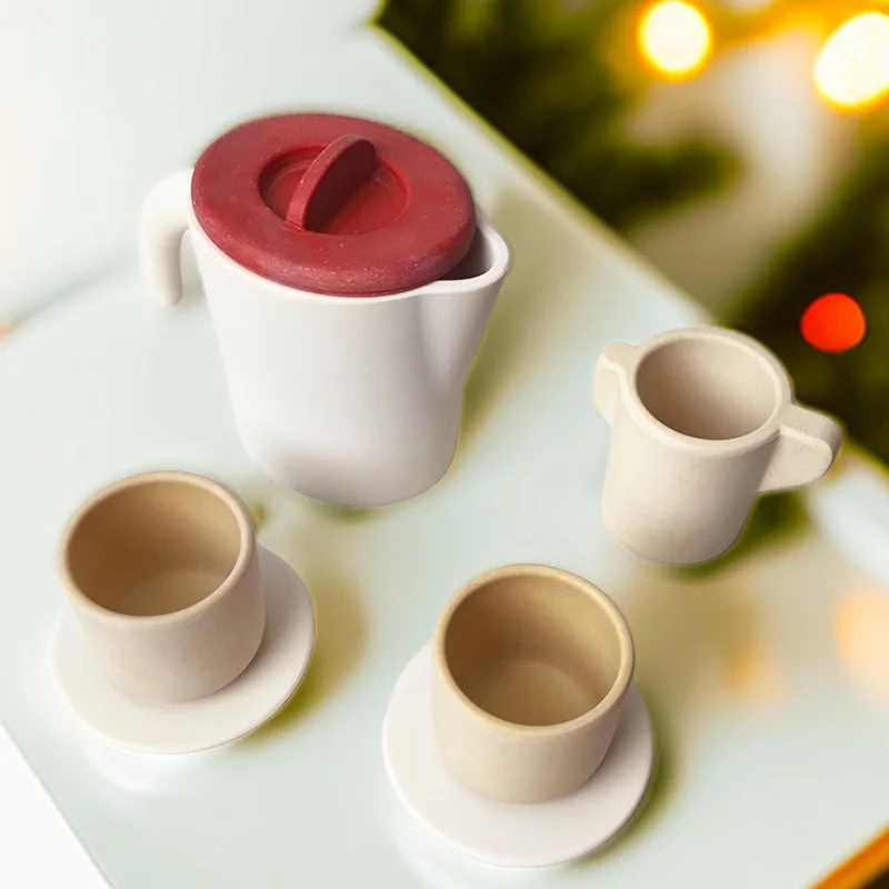 Milk Jug Montessori Toys Wooden Stacking Diy Toys Kid Pretend Wooden Toys Kids Early Educational Learning for Children Gift