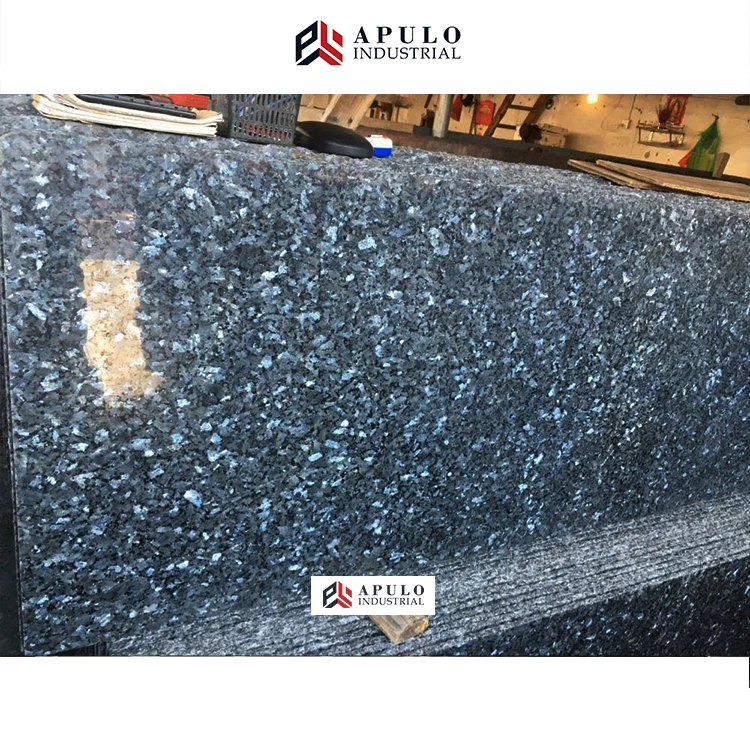 Factory direct cheap China crystal blue granite tiles royal blue pearl granit slab for kitchen