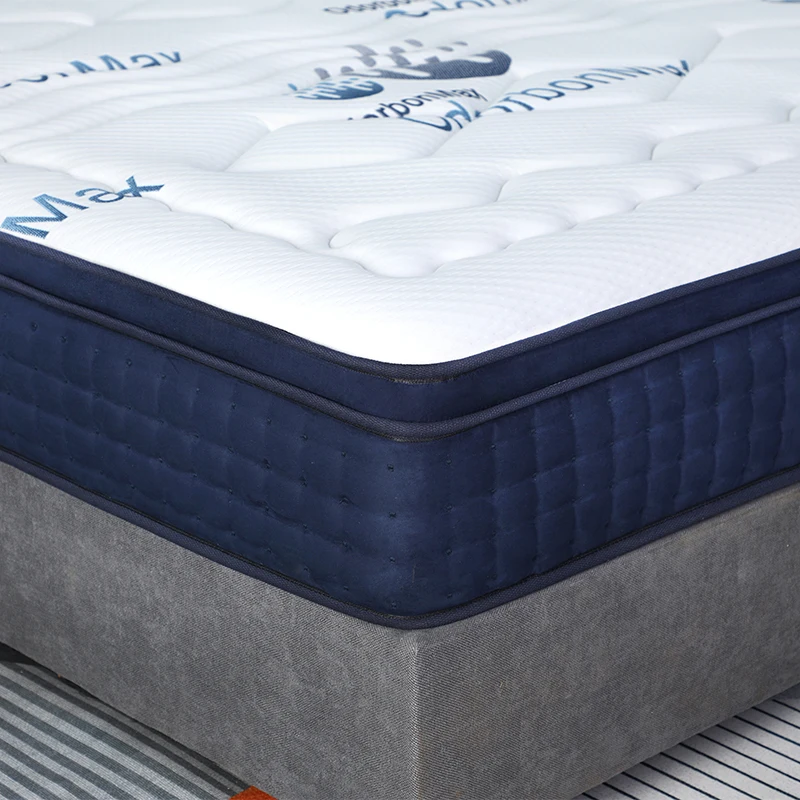 12 Inch Luxury Euro Pillow Top Compressed Memory Foam Roll Up Pocket Coil Spring Mattress Queen King Size Colchon