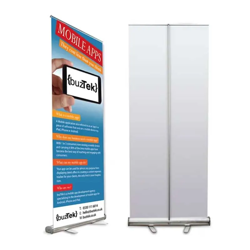 A4 Mini Table Banner Retractable Table Top Display Stand Mini Roll Up Banner