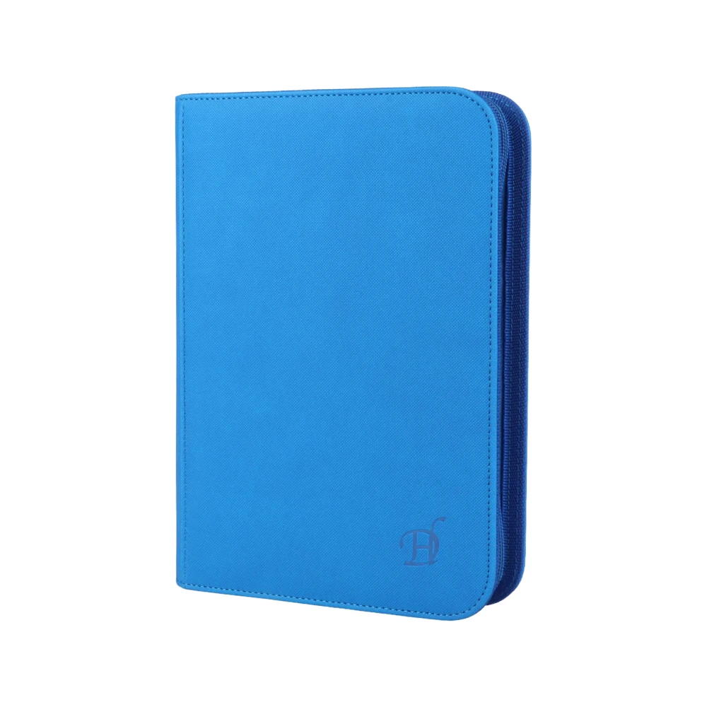Customized Zippered Baseball 4 Pockets Trading Card Binder PU Leather Zipper Trading Card Folder Custom Game Card Binder Album