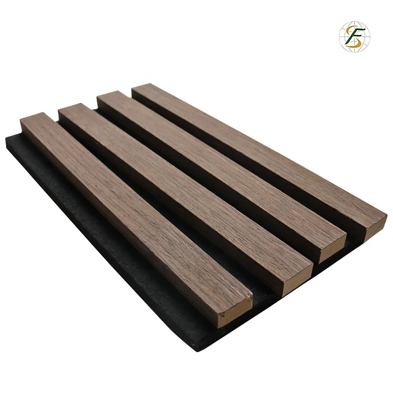 21*600mm Sound absorbing MDF akupanel wood slatwall panel for auditorium Hall decoration