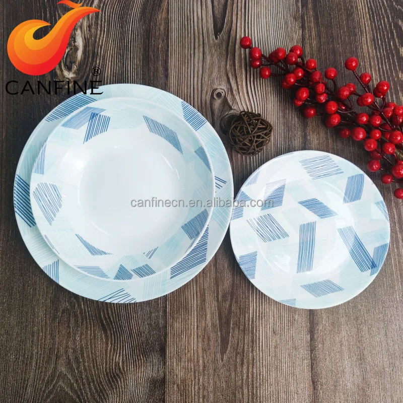 High quality White color cheap price Opal Glassware Dinnerware Set
