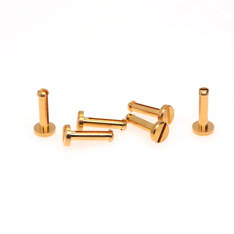 Special customized brass zinc plated slotted head limit for industrial application screw