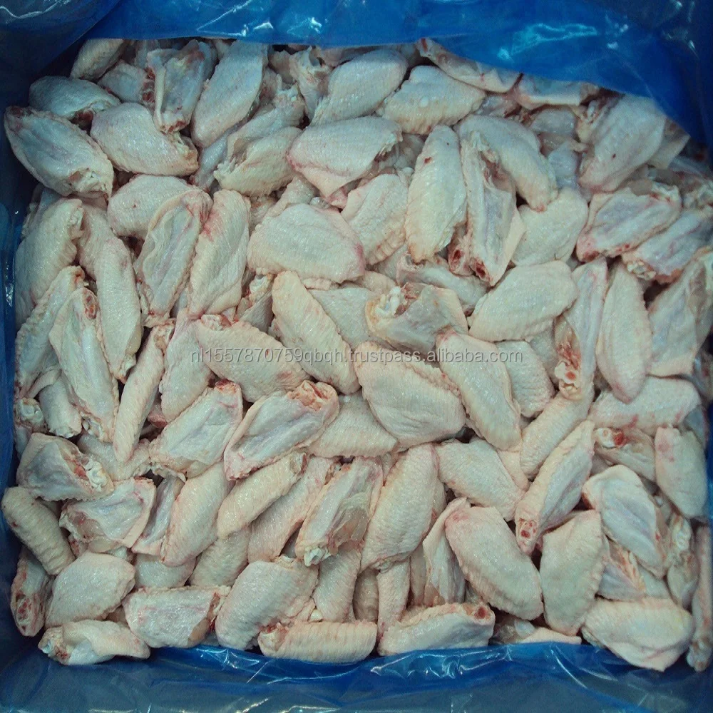Halal Certified Frozen Chicken Wings For Sale Brazilian Origin 3 Joint Chicken Wings Chicken Mid Joint Wings Export to China