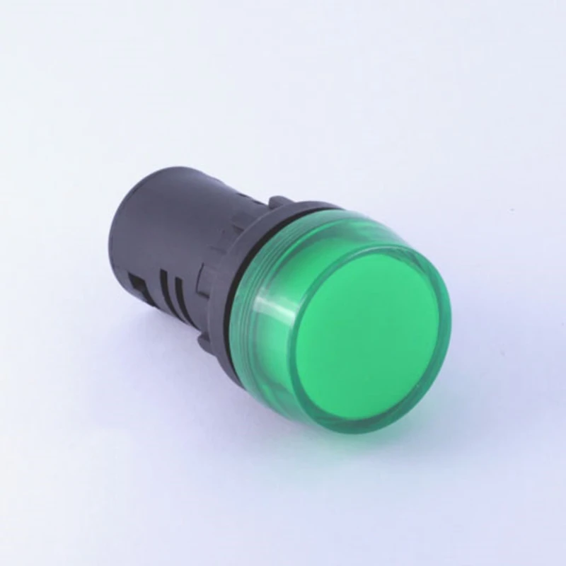 ELEWIND 22MM LED plastic sealed signal lamp indicator light pilot lamp 6V 12V 24V 36V 110V 220V (AD16-22B/G/12V)