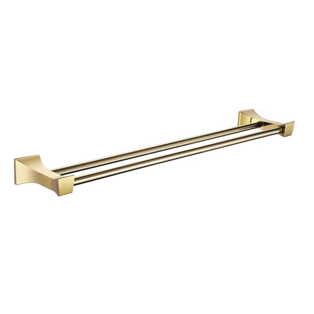 Chrome Finished Bathroom Hardware Shower Room Use Wall Mounted Bathroom Glass Shelf Bath Towel Holder