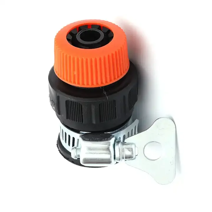 Garden Irrigation Accessories Adaptor 1/2' Garden Quick Splice Plastic Fast Flexible Quick Hose Connector With Iron Clip