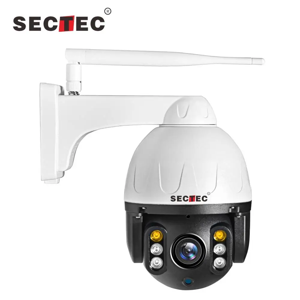 SECTEC HD 4MP Auto Tracking AI Cloud Camera CCTV Wireless IP Smart Camera Outdoor Waterproof PTZ  Camera