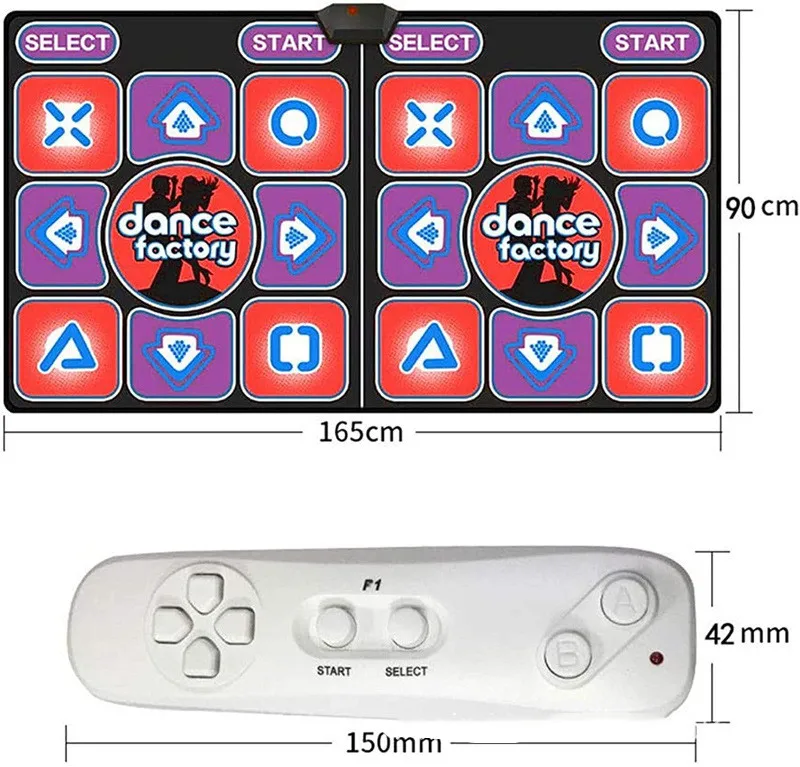 Non-Slip Double Dancers Music Pads Home Indoor Led Electronic Light Up Dance Floor Mat