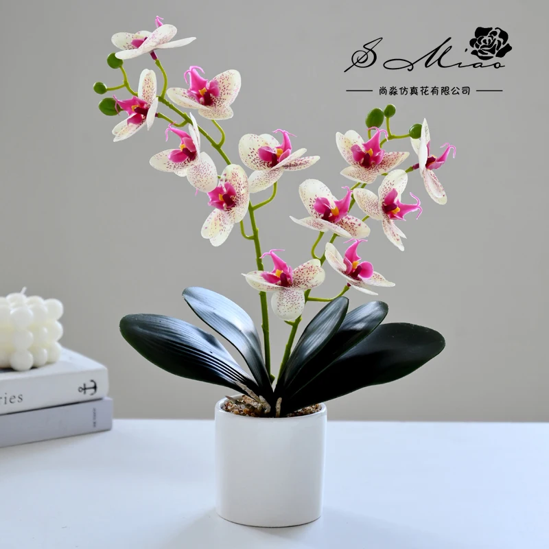 High Quality Natural  Artificial Real Touch Butterfly Orchid Flowers For Wedding Home Decoration