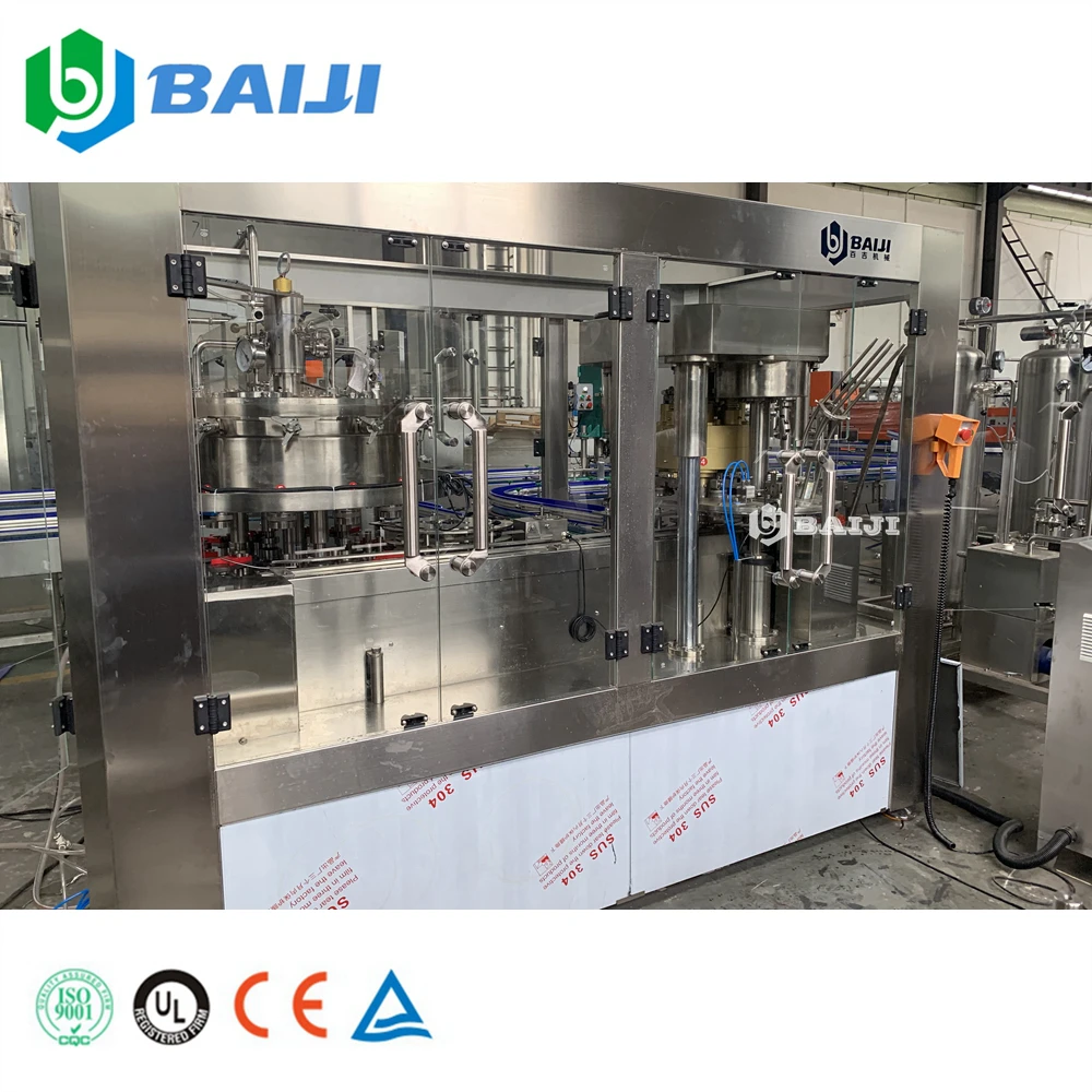 Automatic carbonated energy drink canning plant production line aluminum can beer beverage filling seaming machine