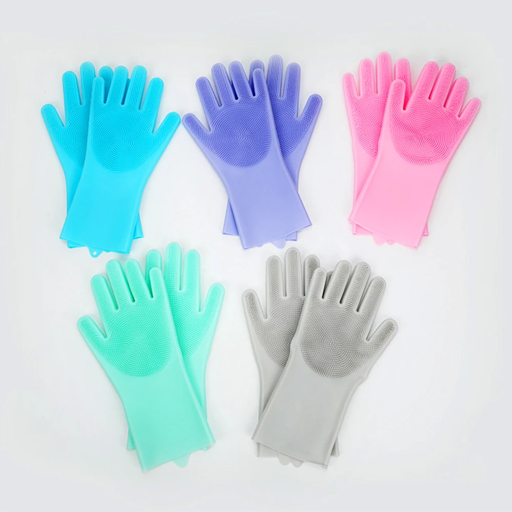 Non Slip Factory Direct sale Eco-Friendly Customized Silicone Washing reusable silicone gloves for dish washing