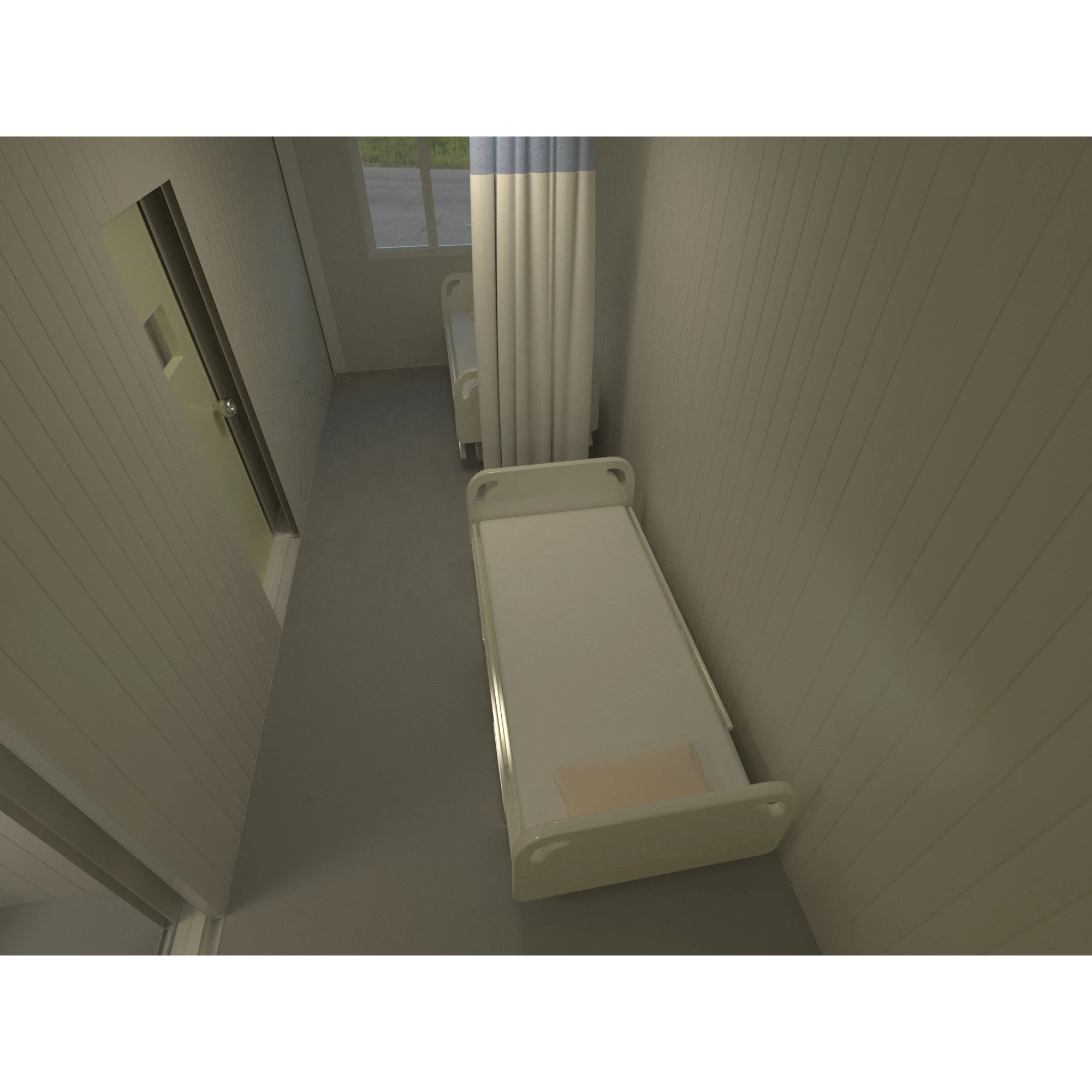 Prefab container house for  medical care hospitalization with expandable container frame