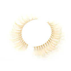 Suitable for Everyday and Party Looks Faux Mink Eyelashes Much Softer to Wear Comfortable Ruby Yellow Colored Lashes Wholesale
