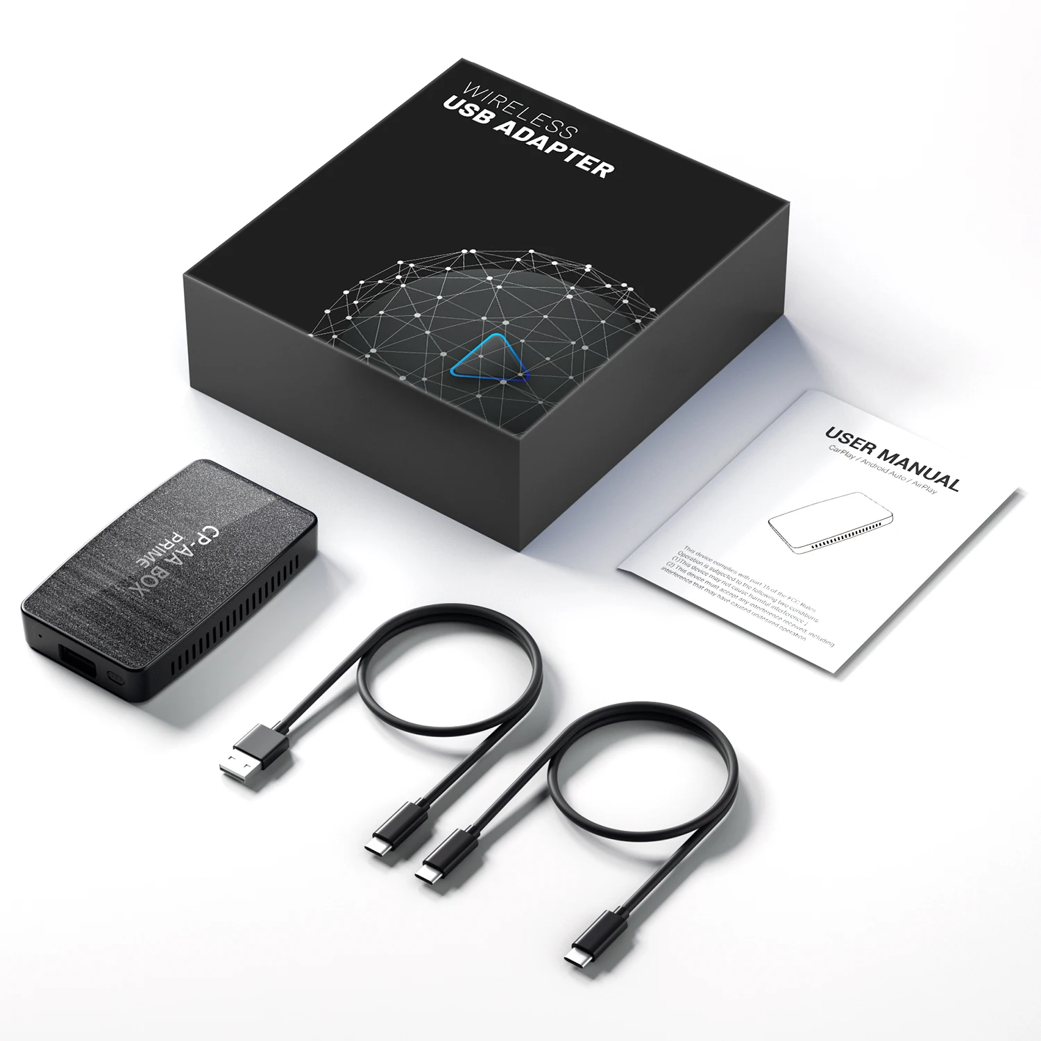 Ottocast Portable AI Box Wired Carplay and Android Auto to Wireless Carplay Adapter Android Auto and Carplay Box for Most Cars