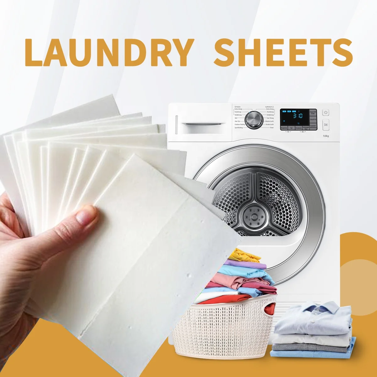 Hypoallergenic Fresh Linen Fragrance Laundry Detergent Sheets Eco Friendly 30 Loads Washing Detergent Strips