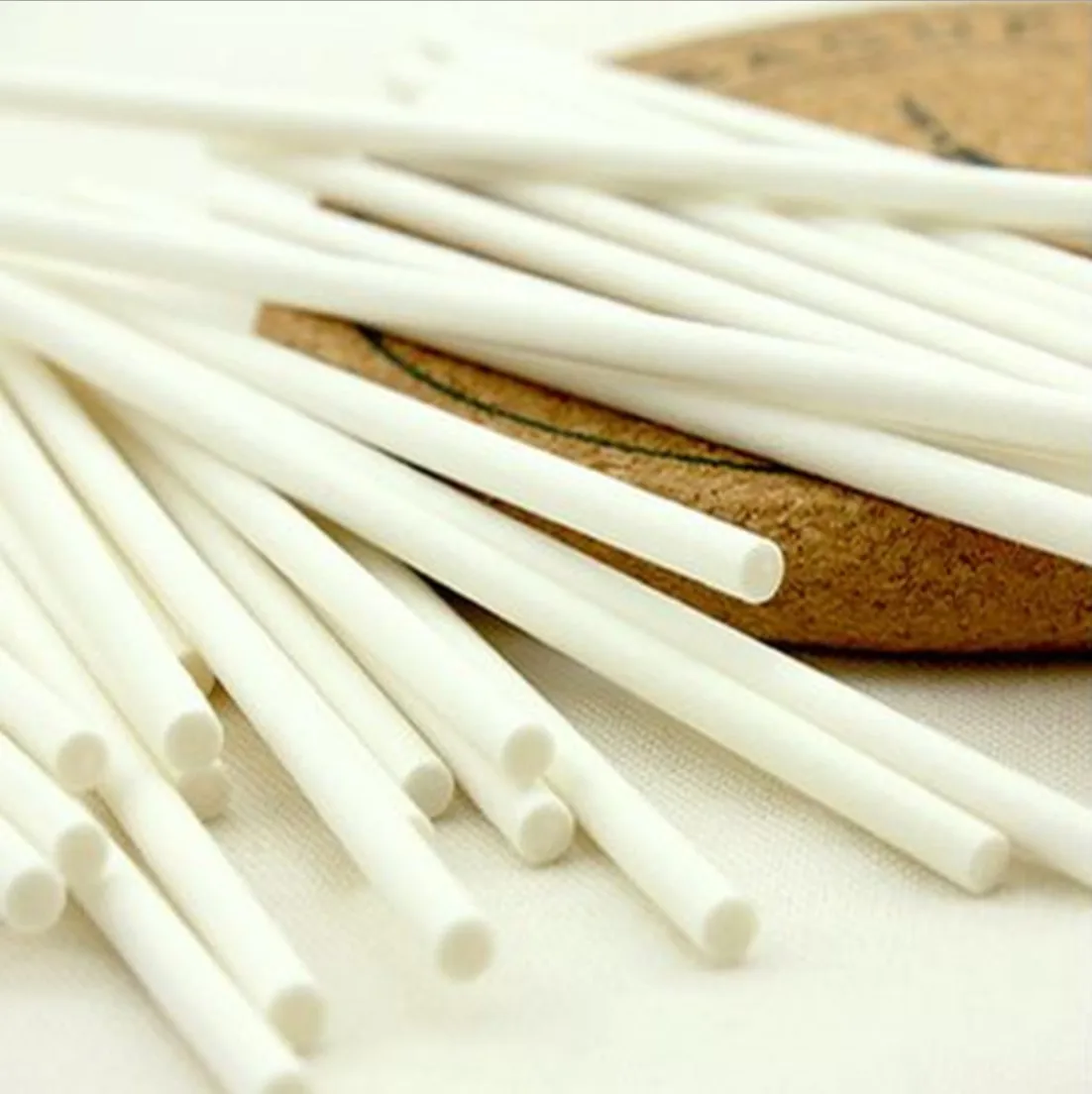 Wholesale bulk safe good quality food grade paper candy floss stick foodgrade white cotton candy lollipop paper sticks