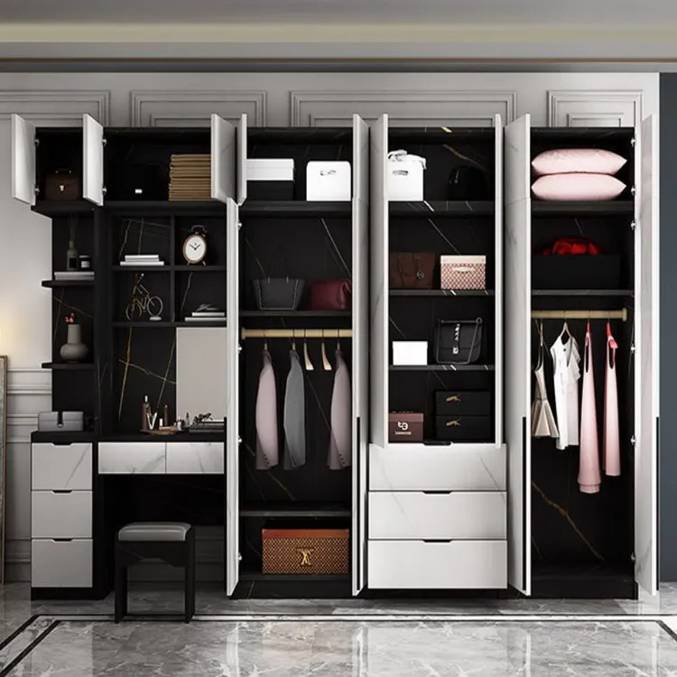 Dressing table folding door wardrobe Clothes cabinet large storage closet wardrobe
