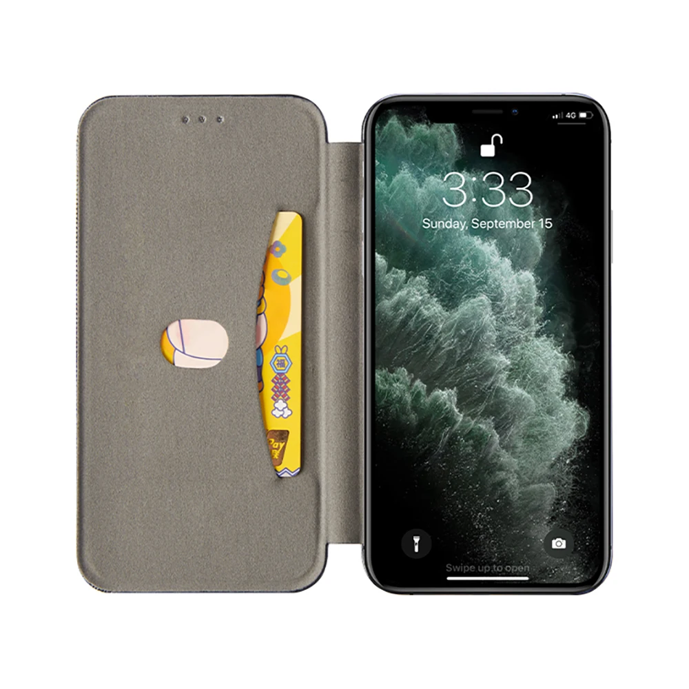 Genuine flip leather phone case wallet leather for Samsung J7/A32/A52/A02S cover