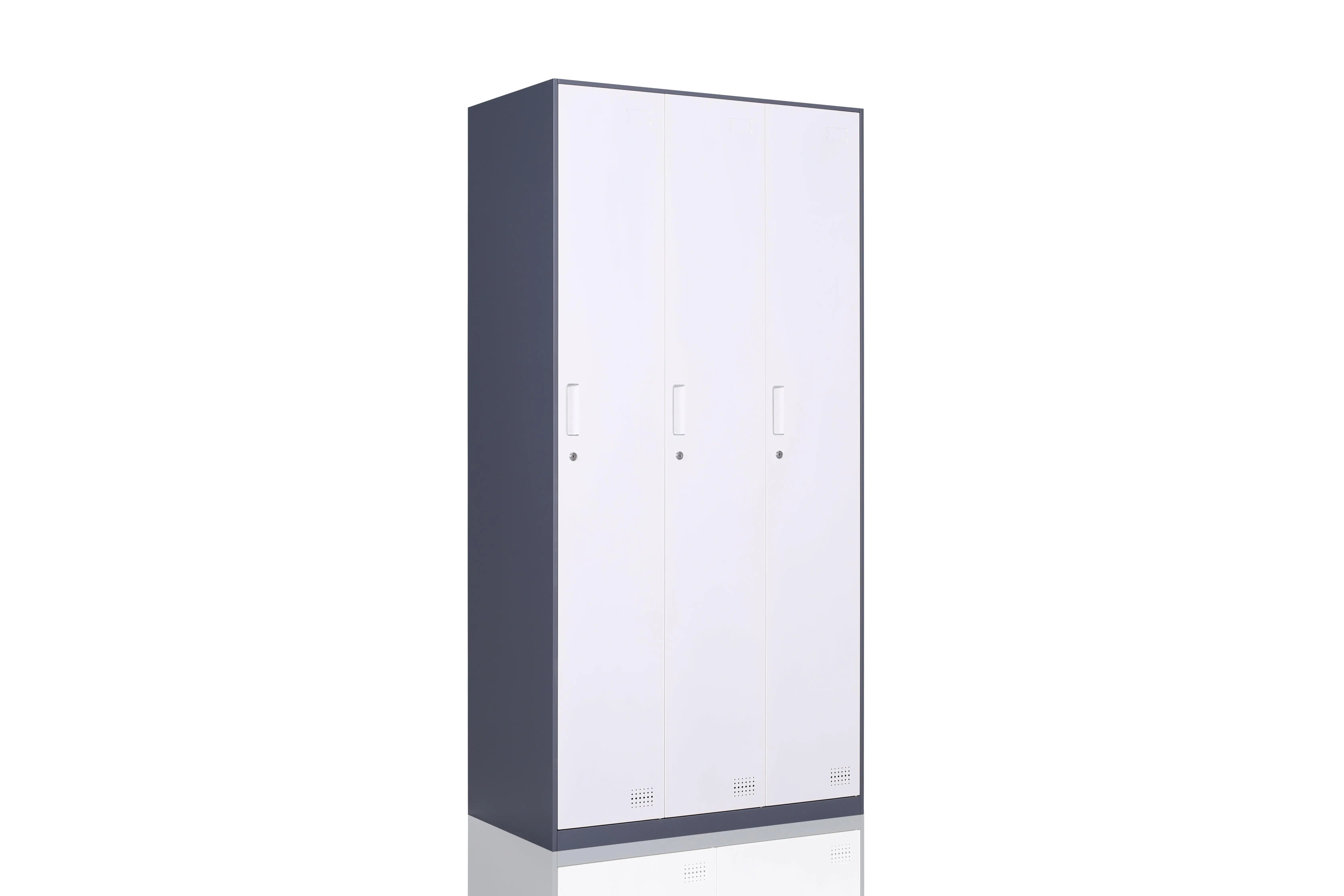 Metal locker 3 doors cabinet storage locker Exquisite three door wardrobe for bedroom