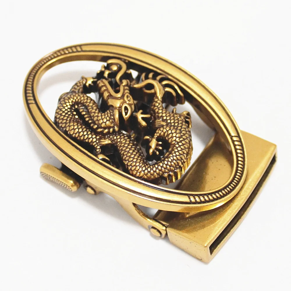wholesale new ratchet customized oval dragon automatic buckles
